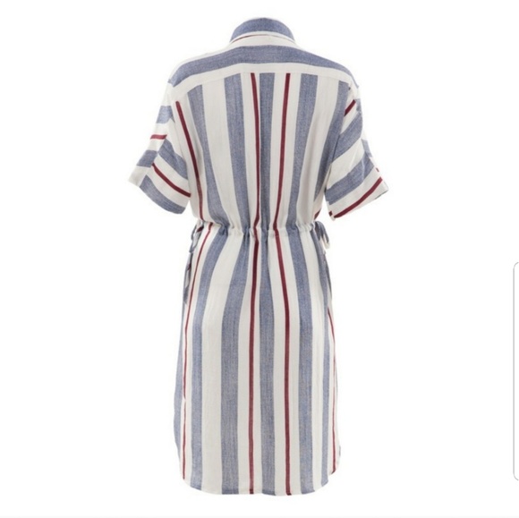 Multi Color Stripe Shirt Dress - Picture 4 of 4